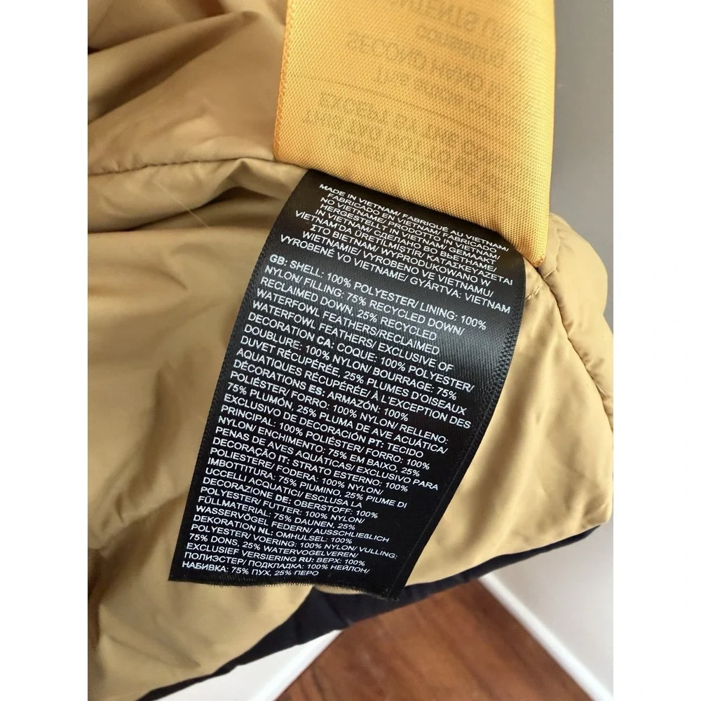 The North Face Men‎ L 77 Brooks Range 600 Down Fill Parka Coat Black Tan Jacket